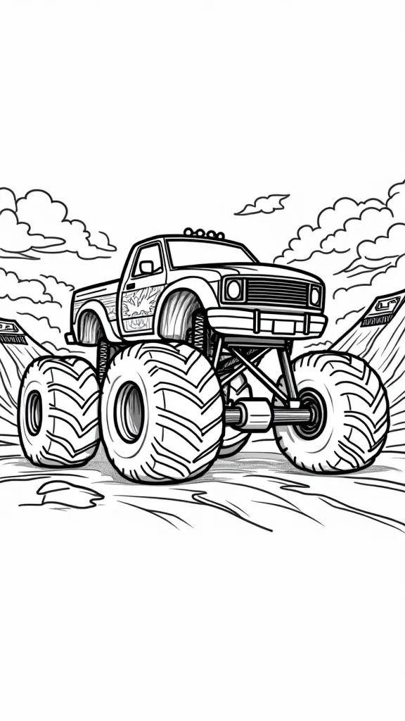 moster truck coloring page